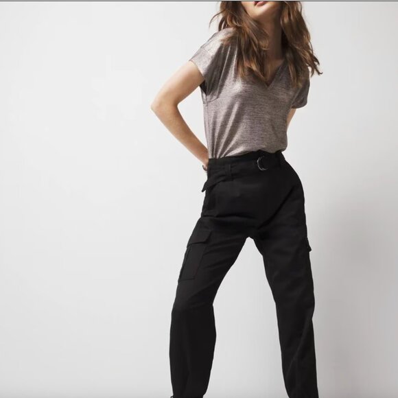 WHBM Power Tee Size Medium Gray Marl - Bisou Foil - Picture 2 of 8